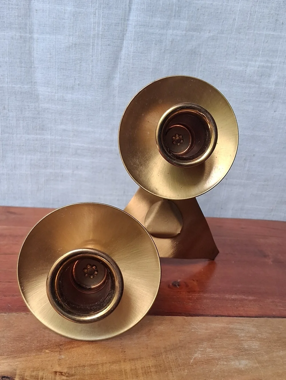 Vogue Vintage Brass Two-Arm Candleholder